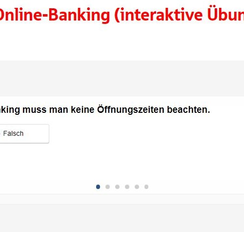 Quiz zum Online-Banking (interaktive Übung)