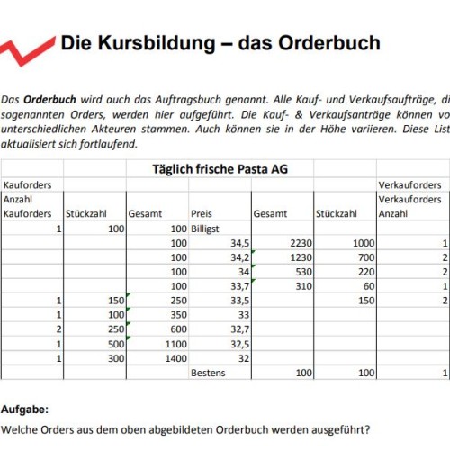 Kursbildung (1) (PDF-Arbeitsblatt)
