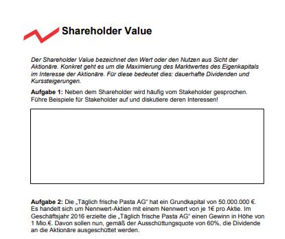 Shareholder Value – ein Rechenbeispiel (PDF)